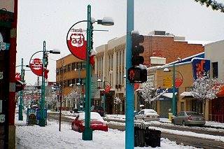 Snow on Route 66